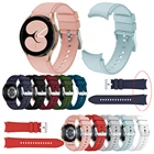 Ремешок силиконовый для наручных часов, оригинальный браслет для Samsung Galaxy watch 4 40 мм 44 ммwatch 4 classic 42 мм 46 ммActive 2, 20 мм
