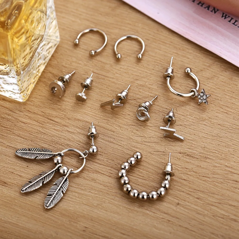 Rainbery винтажный геометрический Комплект сережек для женщин и девочек модные