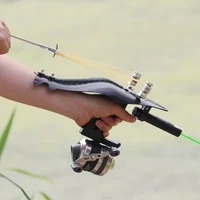 new fishing set slingshot hunting catapult suit outdoor shooting fishing reel darts protective gloves flashlight tools