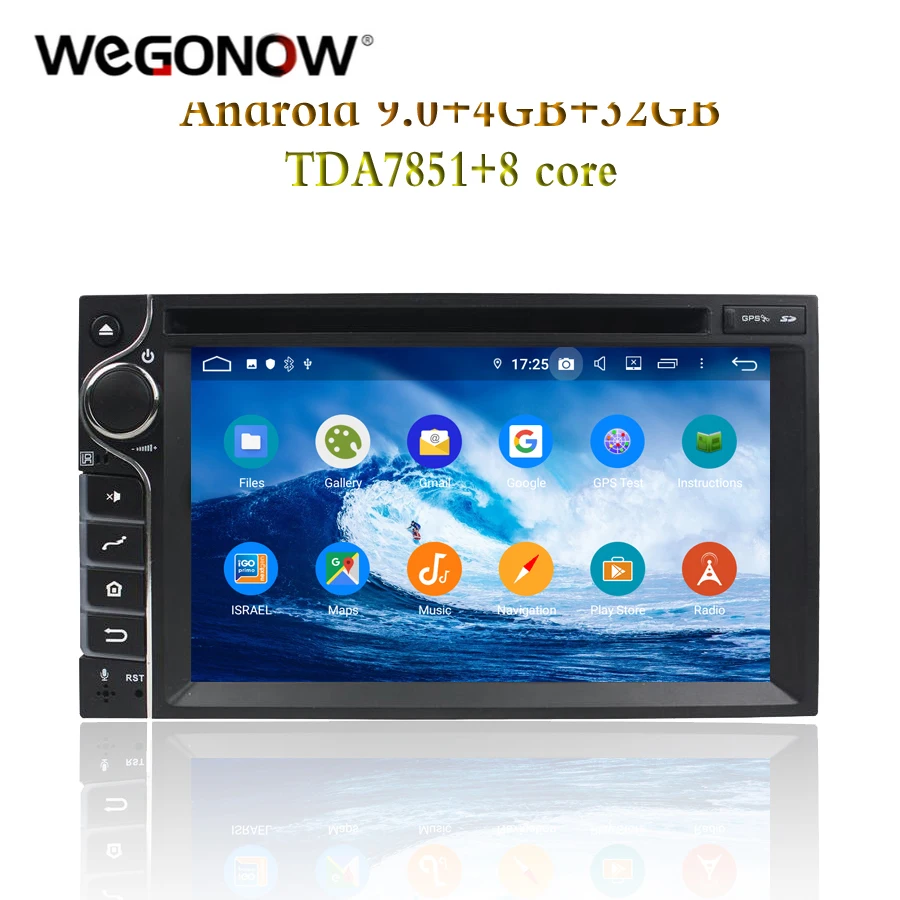 2Din TDA7851 Android 9 0 для универсального 4 Гб ОЗУ 8 Восьмиядерный автомобильный dvd-плеер gps