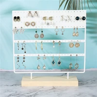 women desk jewelry organizer shop earring show stand ring holder jewelry display metal rack ear pin storageshelf