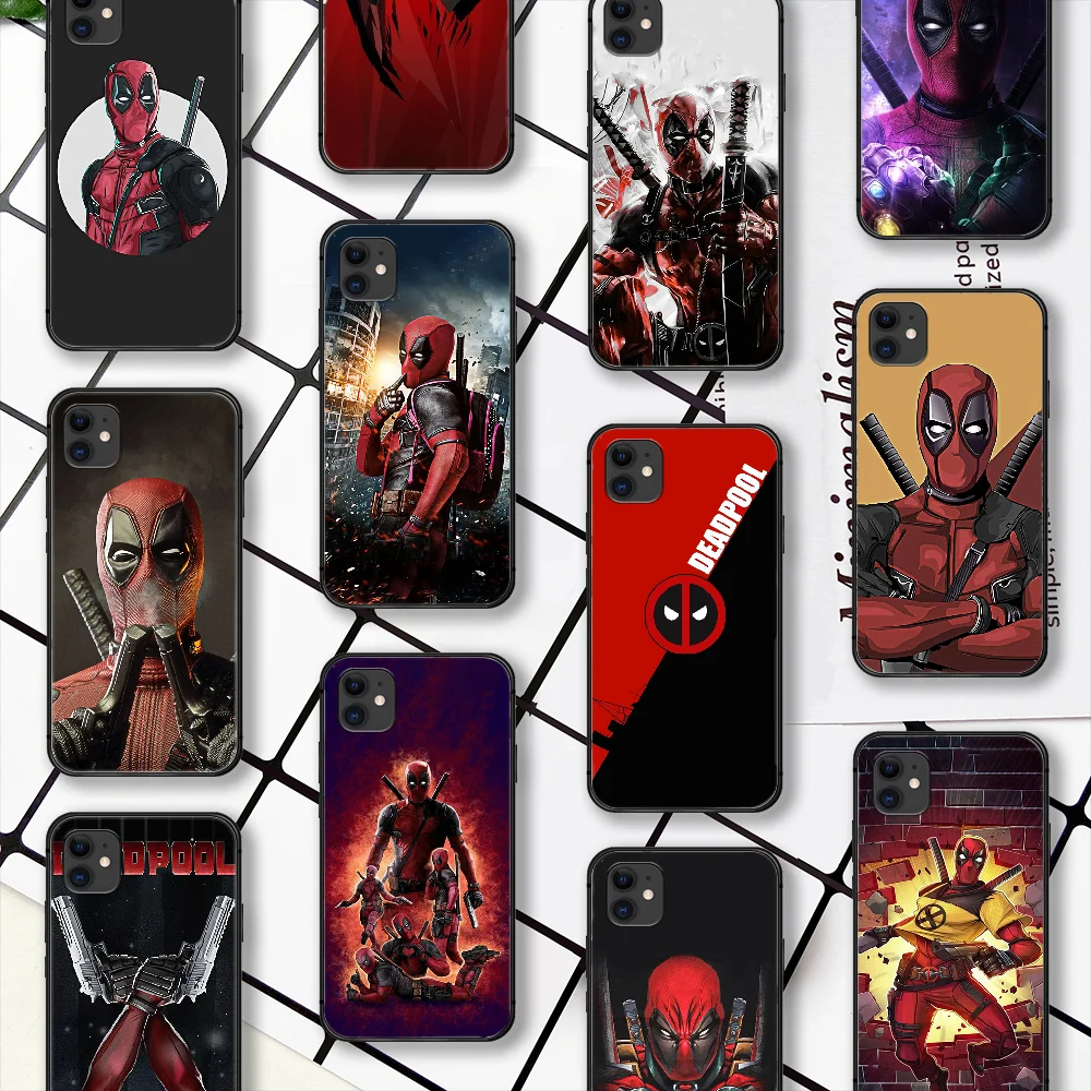 

Super Hero Deadpools Movie Phone Case For IPhone 4 4s 5 5S SE 5C 6 6S 7 8 Plus X XS XR 11 12 Mini Pro Max 2020 black Bumper