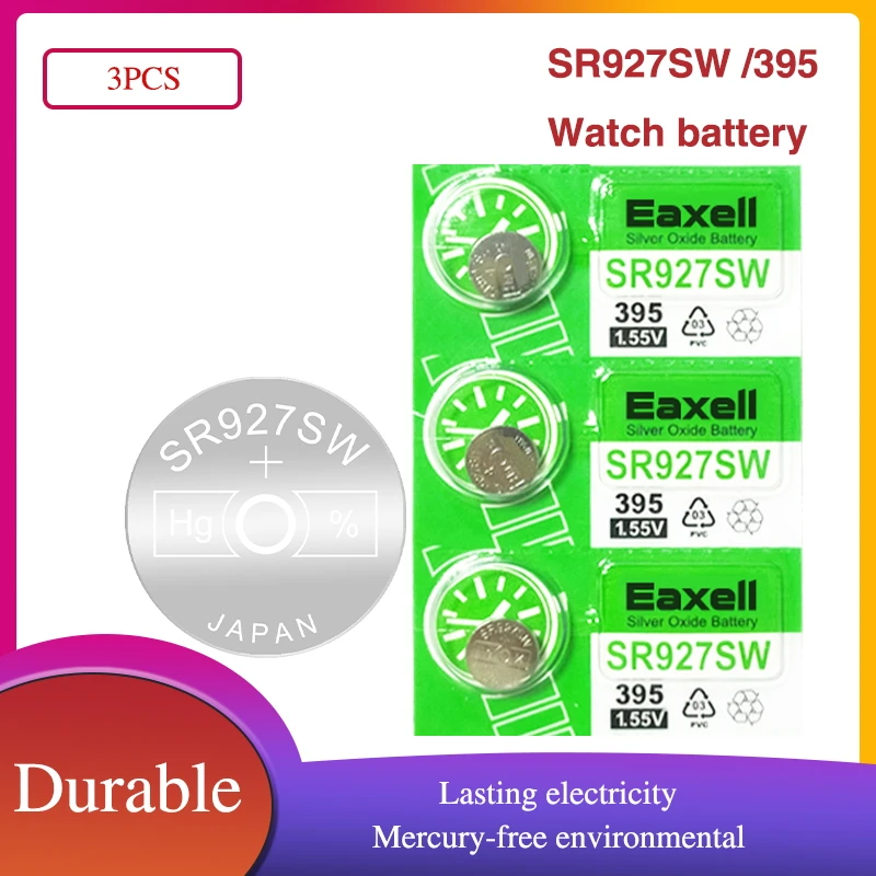 3 шт. 395 399 AG7 SR927SW SR927W SR927 LR927 LR927W 1 55 в батарея из оксида серебра для часов игрушек