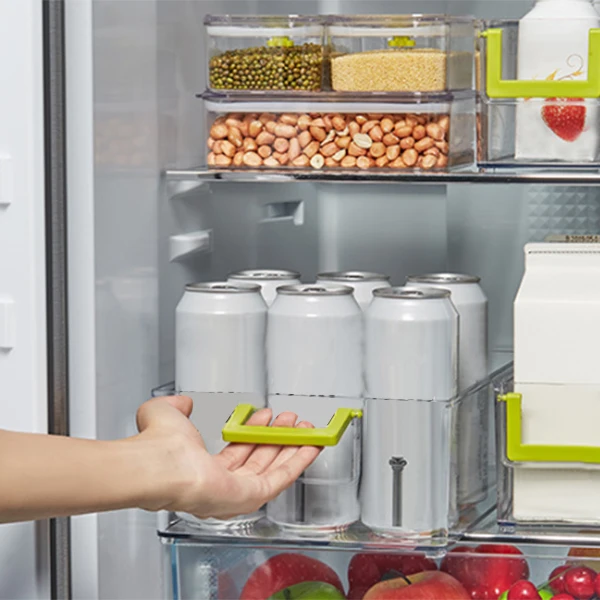 

Plastic Kitchen Pantry Cabinet Set of 2,Refrigerator or Freezer Food Storage Bins,Organizer for Fruit,Food