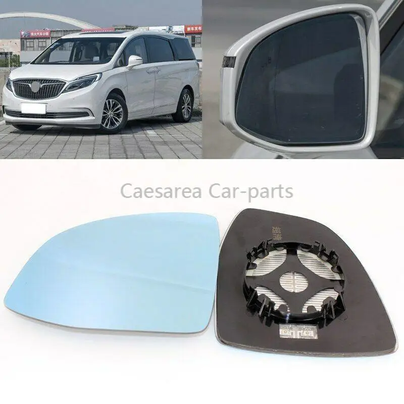 

For Buick GL8 2008-2017 Side View Door Mirror Blue Glass With Base Heated