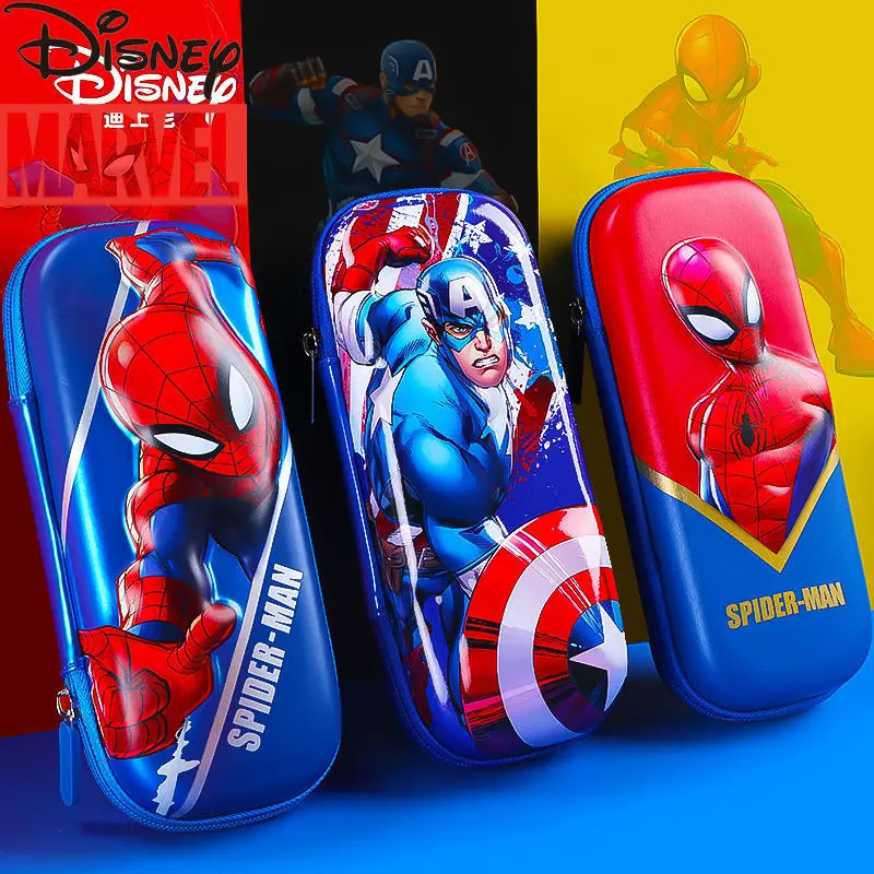 

Disney Marvel Spider-Man pencil for schoolboys large-capacity high-value stationery bag cute and handsome 3D pencil case