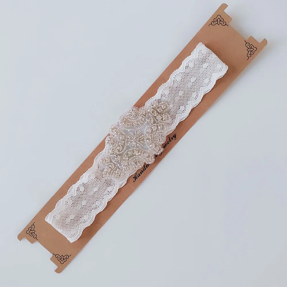 Комплект свадебной подвязки Rhinestone Лук кружева ноги кольцо Белые сексуальные подвязки кольцо на бедро Свадебный keepsake подвязка подарок для жены Женщины невесты
