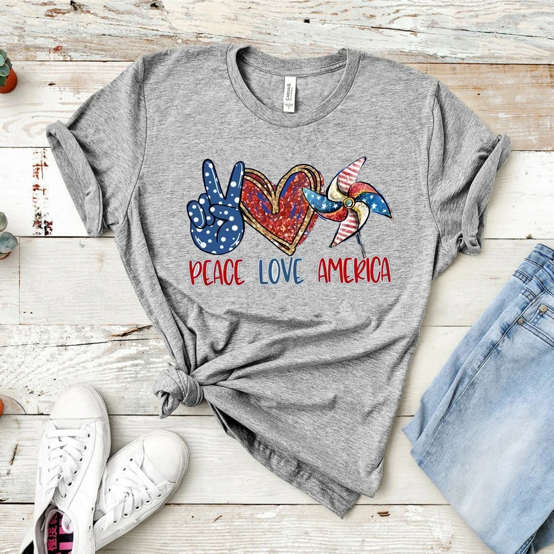 Футболка 4 июля 2020 г. мира любви Америки патриотическая женская рубашка с флагом