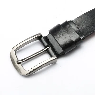 

Designer Brand Male Cowhide Belts Genuine Leather Men Belt High Quality Wide Pin Buckle Cow Genuine Leather