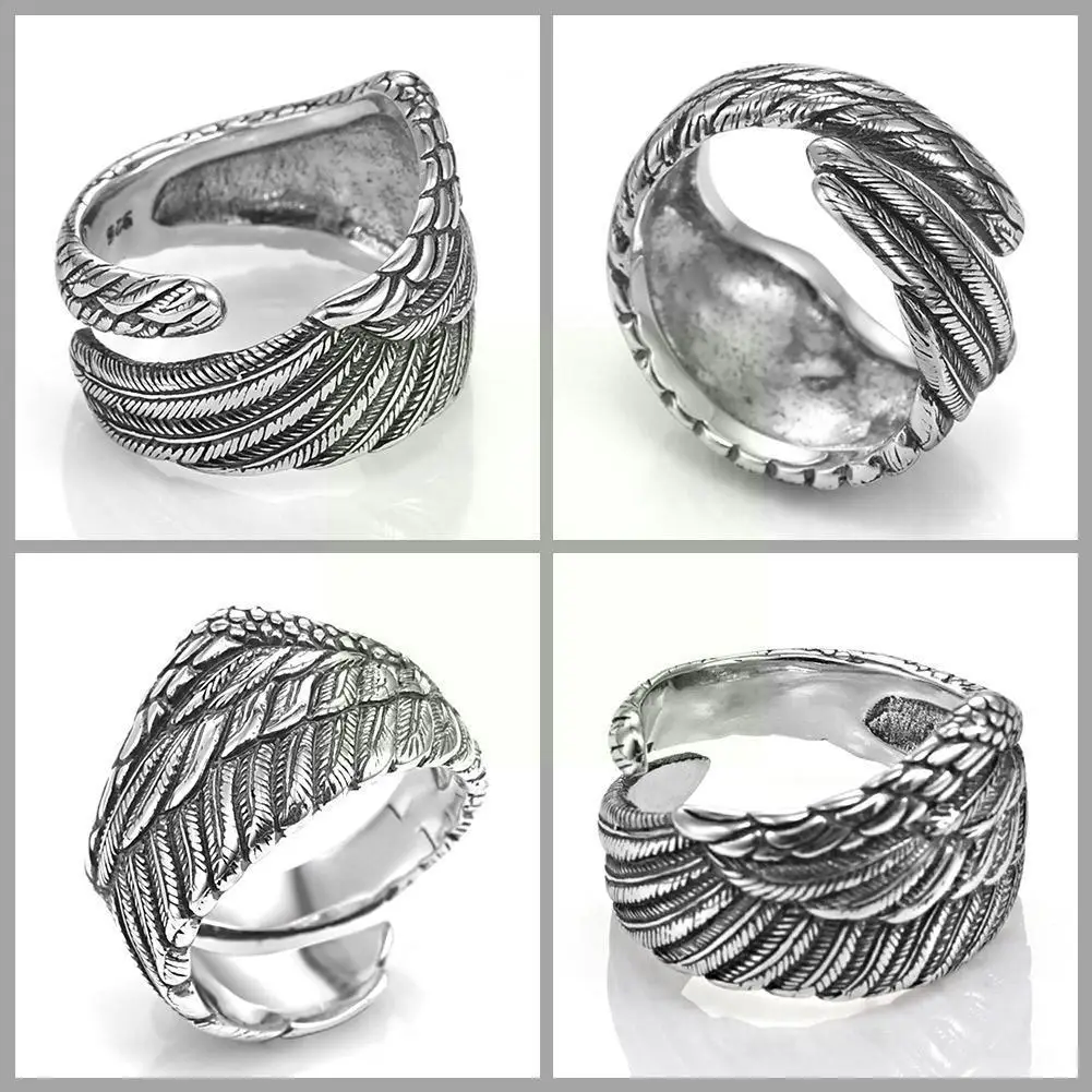

Angel's Wing Rings Animal For Women Fashion Simple Metal Engagement Jewelry Wedding Gifts N2P5