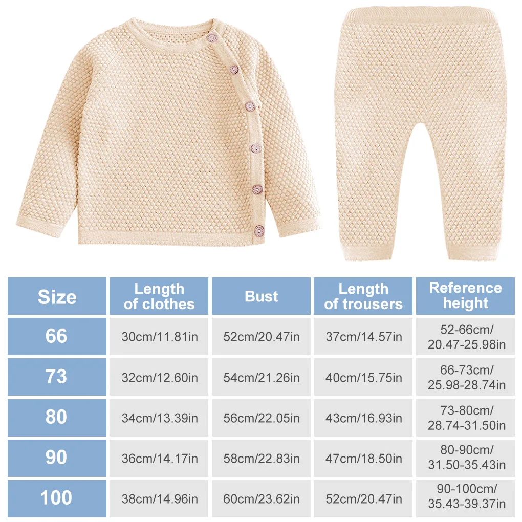 

Baby Boy Girl Clothes Sets Spring Autumn Solid Newborn Baby Girl Clothing Long Sleeve Tops + Pants Outfits Casual Baby Pajamas