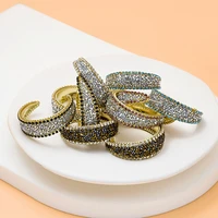 origin summer bling bling c shape multicolor hoop earring for women girls exquisite rhinestones metallic wedding earring jewelry