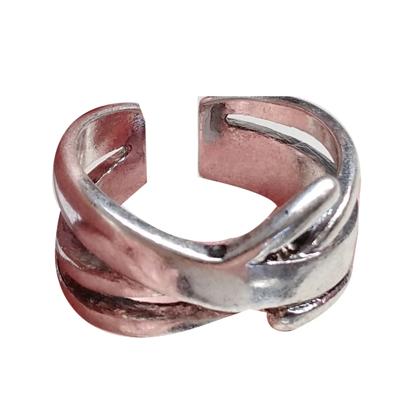 

Hiphop/Rock Metal Geometry Circular Punk Ring Opening index finger Accessories Open Ring For Women Jewelry Gifts For Girl