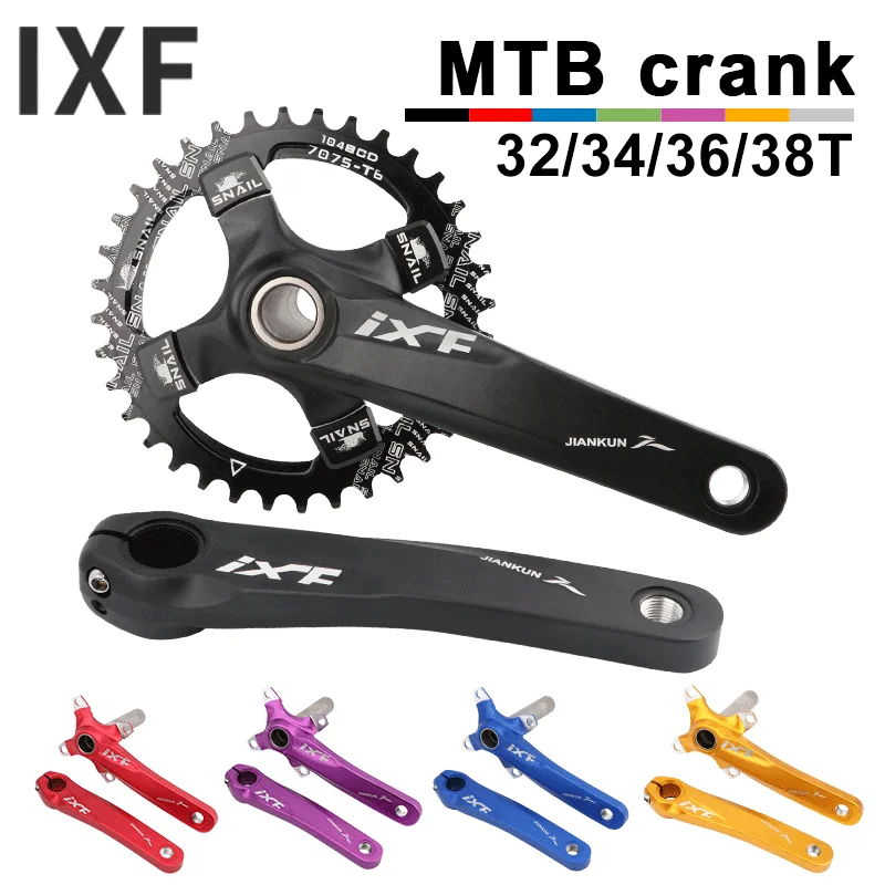 

JIANKUN bicycle crank Aluminum Alloy Mountain Bike Crank Set 170mm BCD104 MTB Bicyle crankset