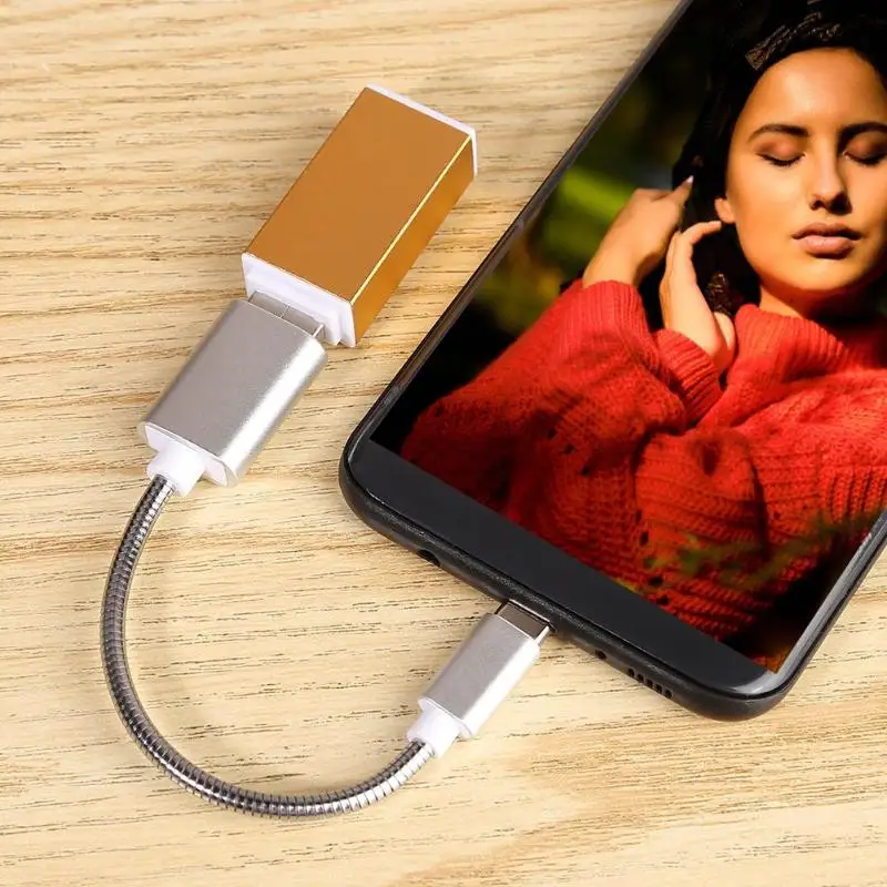 Портативный 14,5 см USB C адаптер для телефона OTG кабель type C штекер для USB2.0 Женский кабель для передачи данных Подключение периферийных устройств, таких как U диск, мышь