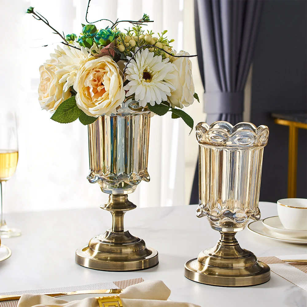 

Европейская стеклянная ваза, украшение для гостиной, домашний декор, Современная Цветочная композиция, Цветочная ваза, подарки
