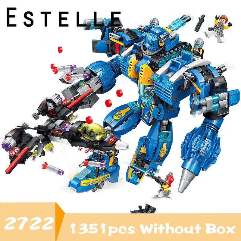 Enlighten строительный блок высокотехнологичная Эра Garma Mecha Man 7 фигурок 1351 шт Развивающие технические Кирпичи Игрушка для мальчика Giftegoings - Цвет: 2722