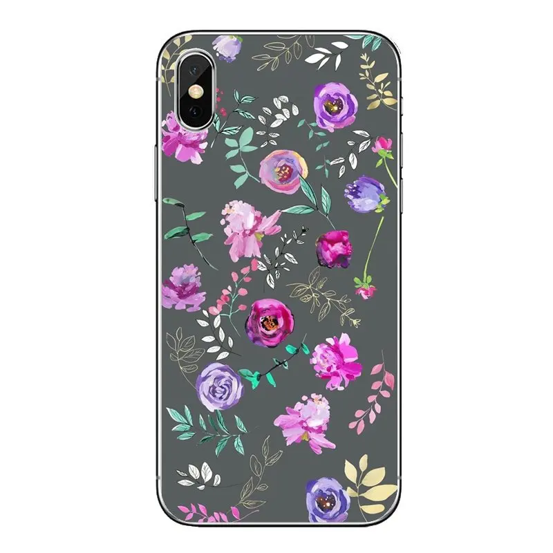 Soft Silicone TPU Case Beautiful Neon Flowers phone Wallpaper For Samsung Galaxy A5 A6 A7 A8 A9 J4 J5 J7 J8 2017 2018 Plus Prime |
