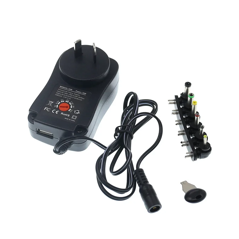 

Регулируемый источник питания переменного тока 3 В/4,5 В/5 В/6 в/7,5 в/9 В/12 В 2 а переменного тока постоянный ток 6 разъемов подключение Универсаль...