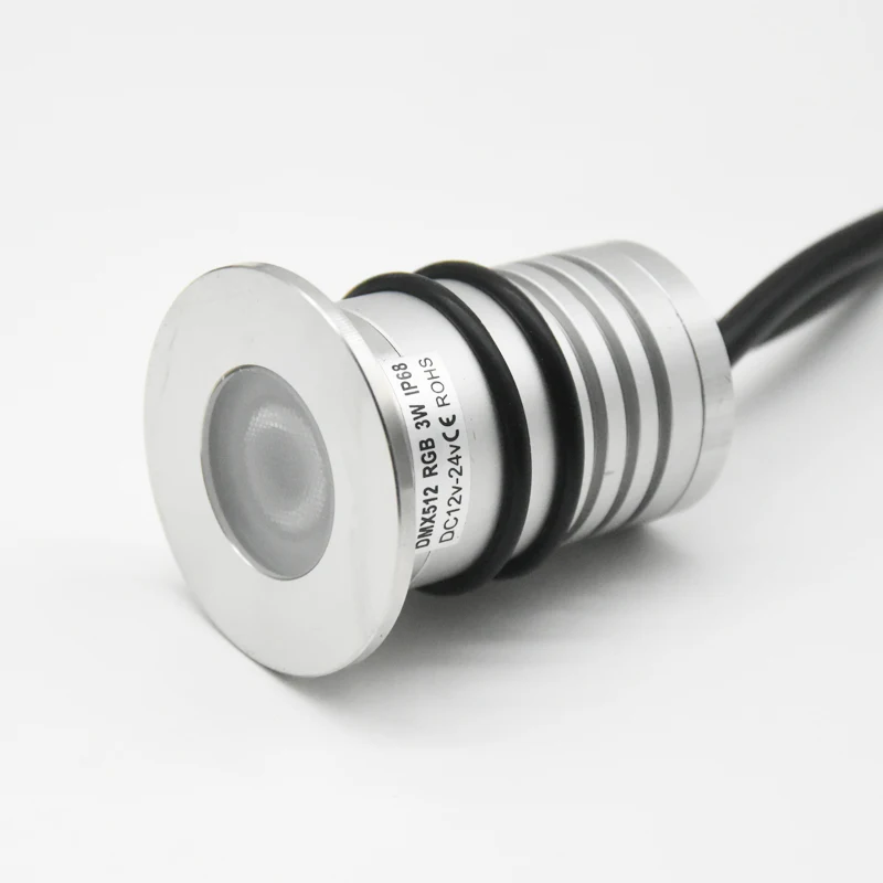 RGB DMX 512 скрытый 3 Вт CREE XBD lP68 бассейн наружный садовый ванночный Светодиодный