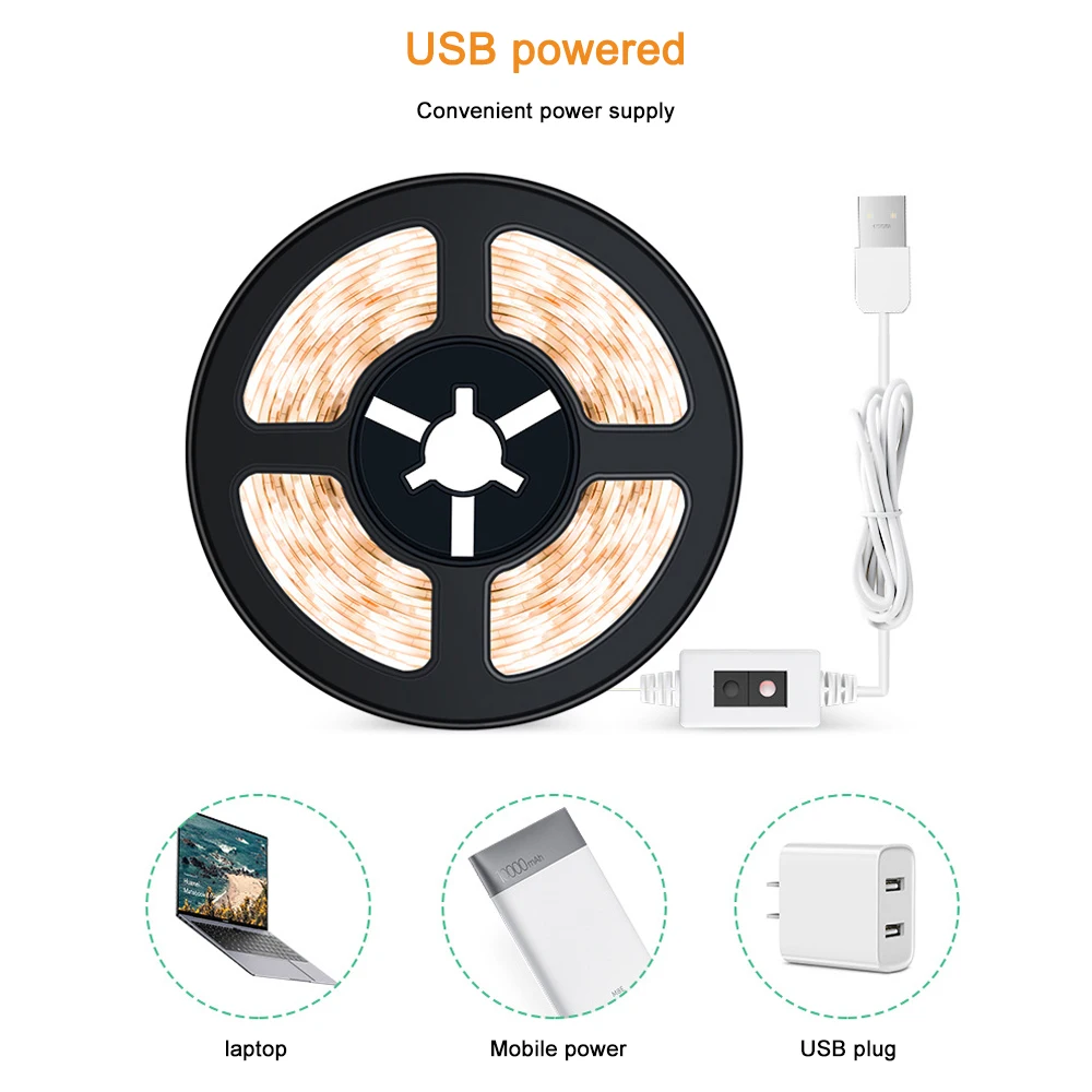 

LED Strip Light USB 2835SMD DC5V Flexible Hand Sweep Sensor Light Waterproof Lamp Tape for Dimming Wardrobe Cabinets