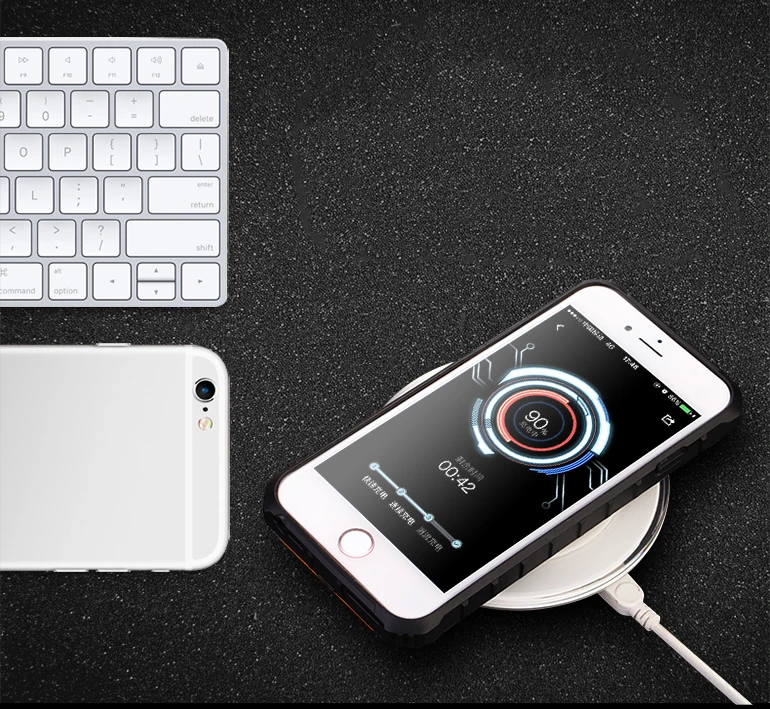 Тонкий ударопрочный беспроводной чехол для зарядного устройства для iPhone X Три Защита power bank задняя крышка для iPhone XS наружный чехол