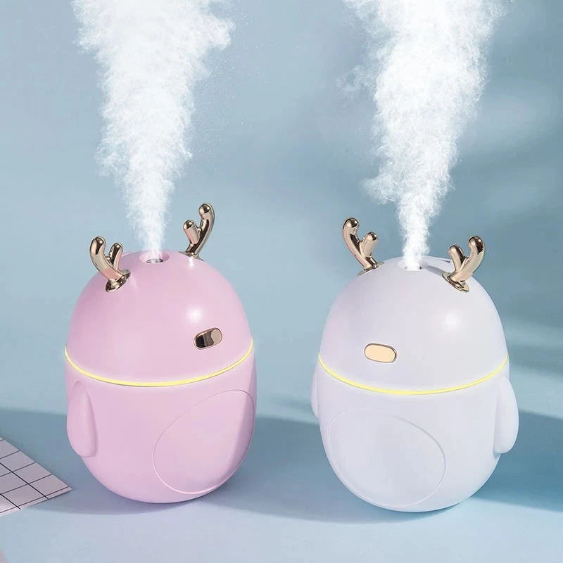 

New Humidifier Household Bedroom Mini Fog Capacity Air Students Mute USB Office Spray Automobile Aroma Humidifier LED Mist Maker
