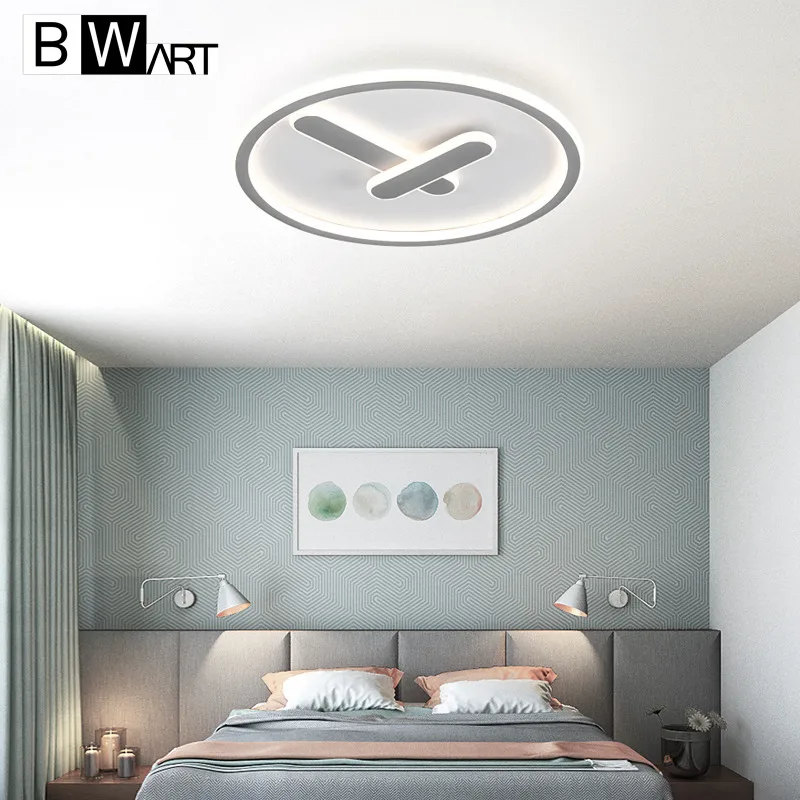 BWART современная светодиодная люстра с часами для гостиной спальни алюминиевый