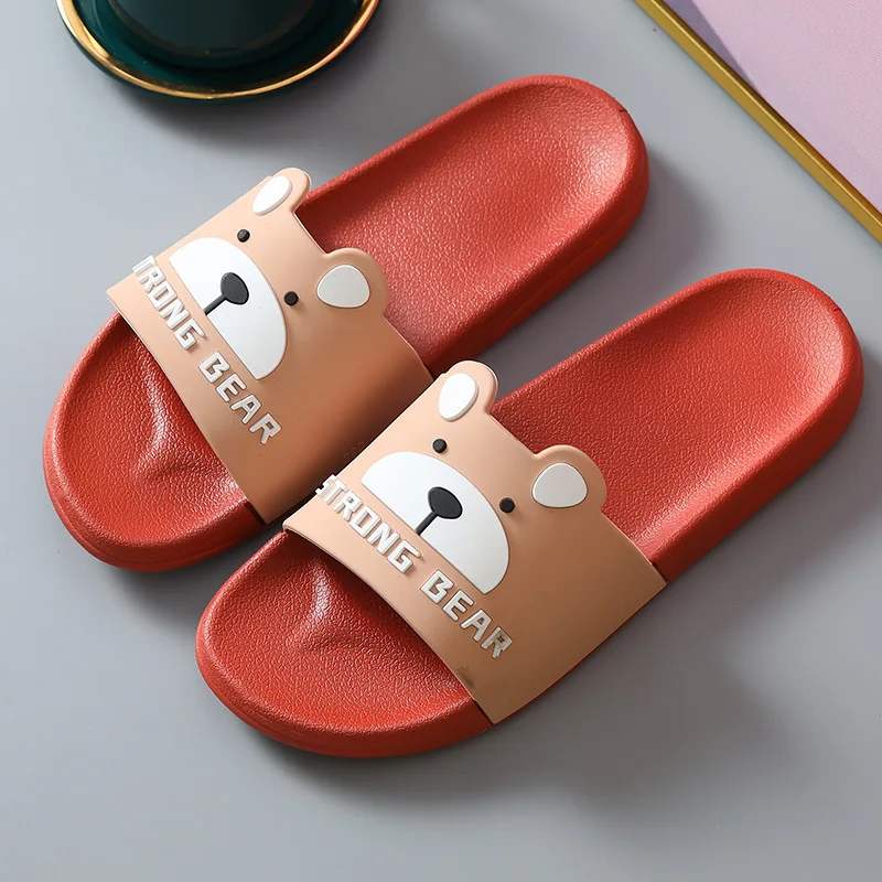 

Cute Bear Flat Women Slippers Female Couple Indoor Home slippers Women Casual Slip On Summer Flip Flops Sandals Women Slides