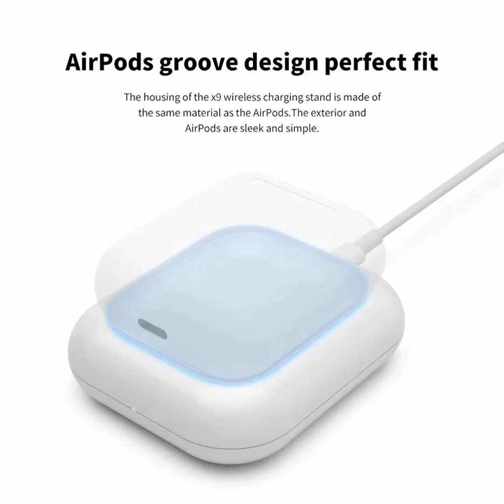 Быстрое беспроводное зарядное устройство док-станция для Apple Airpods 2 3 AirPods Pro iPhone 8Plus X XS XR Xs 11 макс. гарнитура Быстрая зарядка коврик