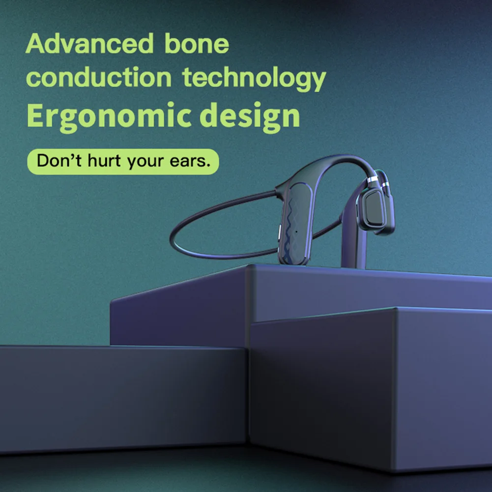 

Bone Conducting Earphones Wireless Running Headphones Bluetooth Bone Conduction Stereo MD04 Universal Earbuds Open Ear Hook