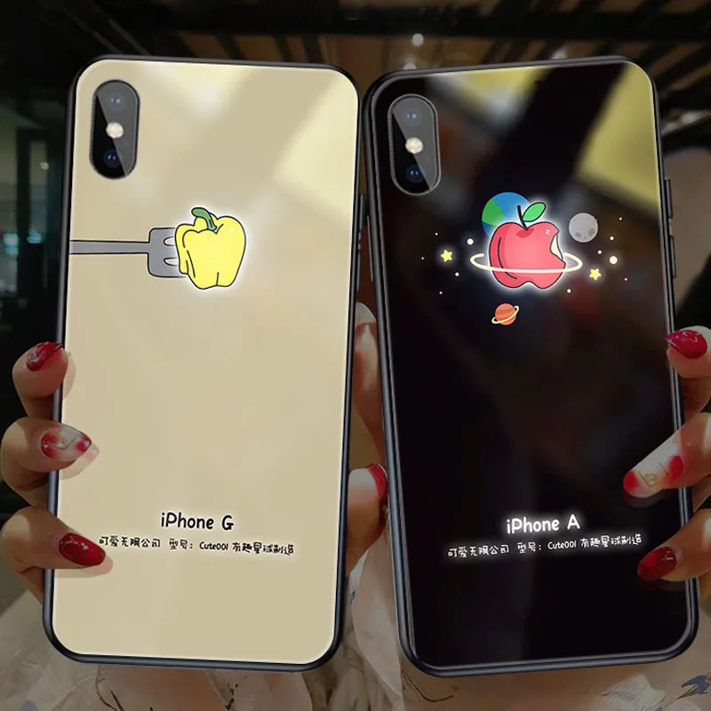 X-it Smart LED светящийся чехол для телефона Apple iPhone X XS XR MAX 6 6S 7 8 Plus чехлы задняя крышка