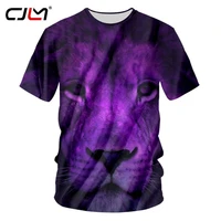 cjlm 2018 3d t shirt men purple lion 3d print short sleeve tshirts casual streetwear hip hop fitness clothes mens plus size 6xl