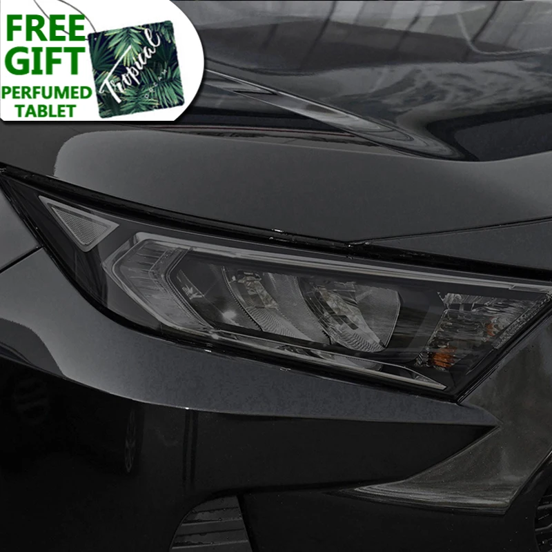 

2 Pcs Car Headlight Tint Black Protective Film Protection Transparent TPU Sticker For Toyota RAV4 2019 2020 XA50 Accessories