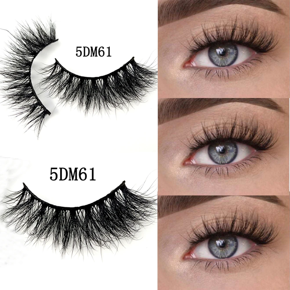 

Elyco High Quality New Eye Lash Custom Logo 5D Mink Lashes Handmade Real Mink Fur Strip False Eyelashes