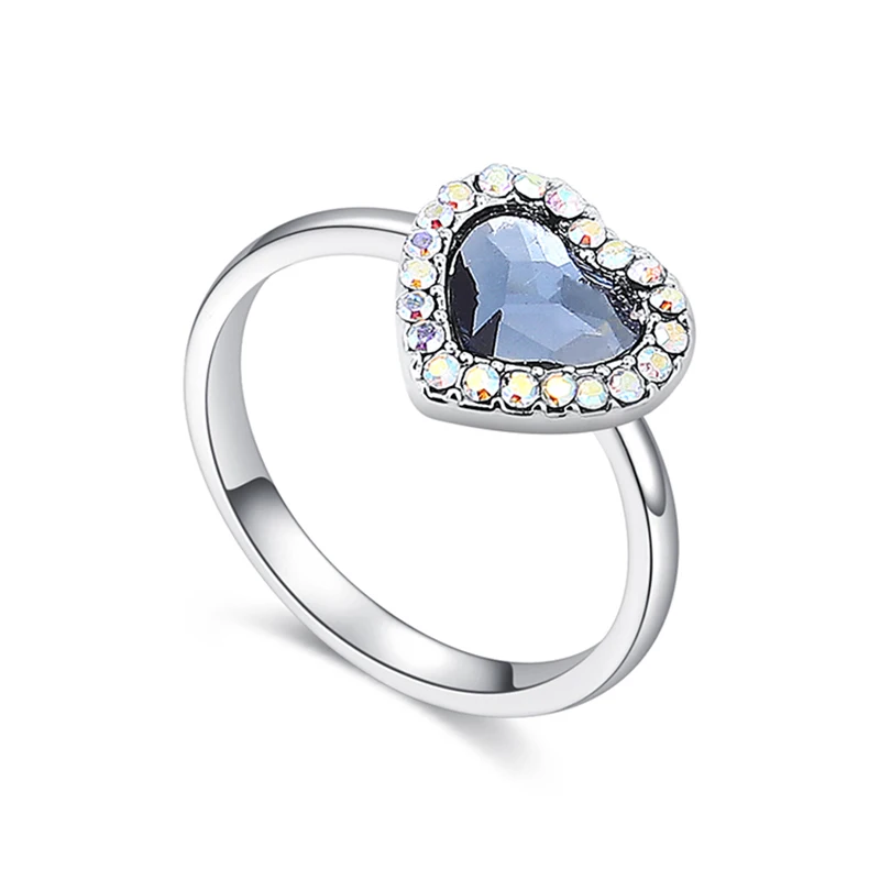 Кольца в форме сердца перегородки для женщин серебристые кольца свадьбы