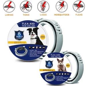 Dog Collars Remove Fleas Lice Collars for Cats and Pets Adjustable Insect Repellent Essential Oil Flea-removing Dog Collars