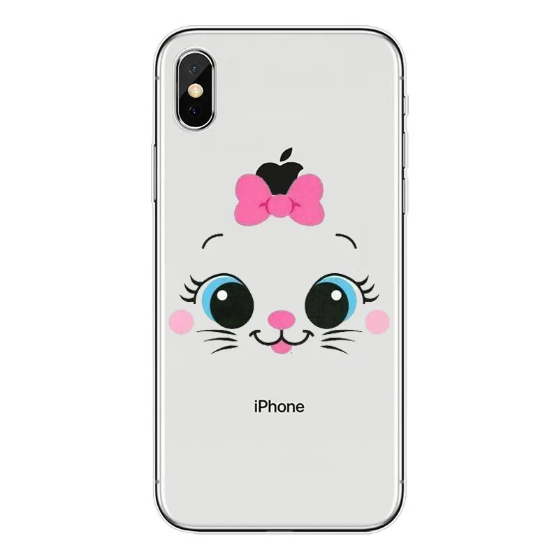Мультяшный аристократ Marie Cats кошка из мягкого силикона ТПУ чехол для Apple iPhone 8 6S Plus