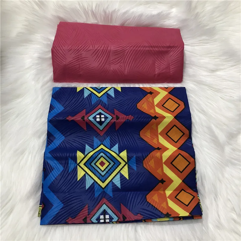 Нигерийский полиэстер воск Анкара Kente Ткань Chitenge Гана воск Африканский Kitenge принты ткань для ткани в 2+ 2 ярдов J30 - Цвет: 1