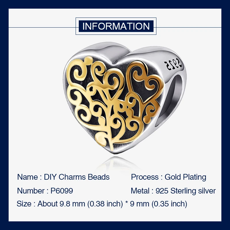 Strollgirl New Collection Romantic 925 Sterling Silver Love Heart Charm Beads Fit Original Pandora Bracelet Jewelry Accessories