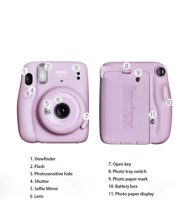 Камера Fujifilm instax mini11 в упаковке с фотобумагой подарок для мужчины женщины студент