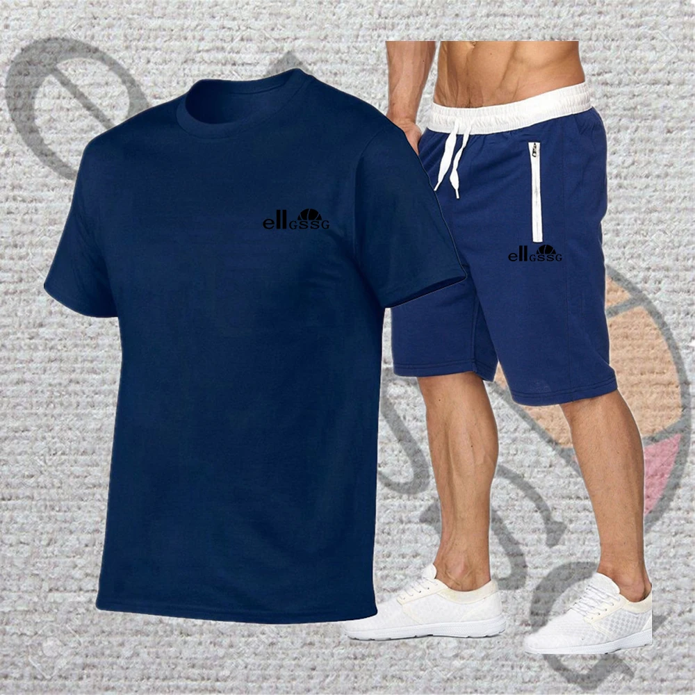 

Fashion summer printed short-sleeved suit men's beach letter printed shorts men's daily beach two-piece suit for men and women