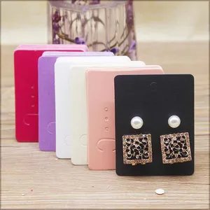 Карточки для сережек, крафтовые, белые, 6,5 см, 50 шт., 5 хупаковка для серег см