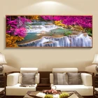 Алмазная живопись 5D сделай сам большого размера, живописный водопад, полноразмернаякруглая Алмазная вышивка, пейзаж, мозаика, Декор, домашние подарки