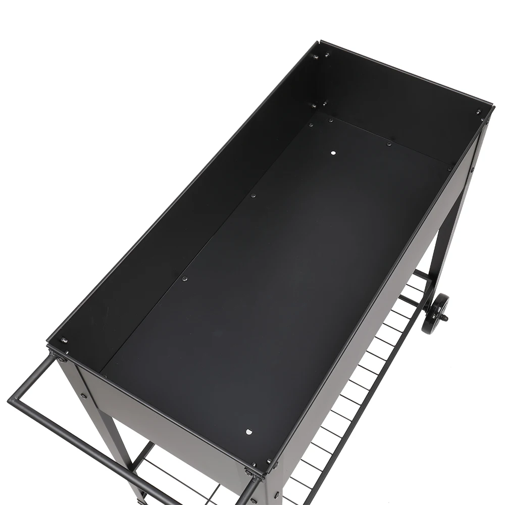 

Planting Box With Wheels Black J8