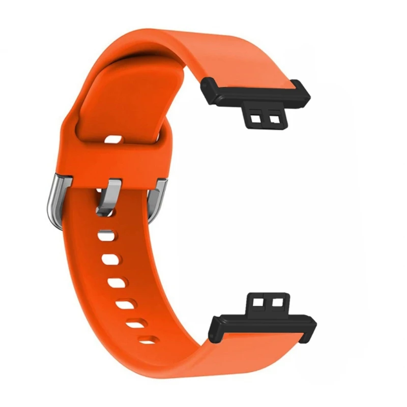 

Solid Color Soft Silicone Wristband Strap Watch Band for Huawei Watch Fit Watch R9CB