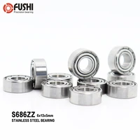 s686zz bearing 6135 mm 10pcs abec 1 440c roller stainless steel s686z s686 z zz ball bearings