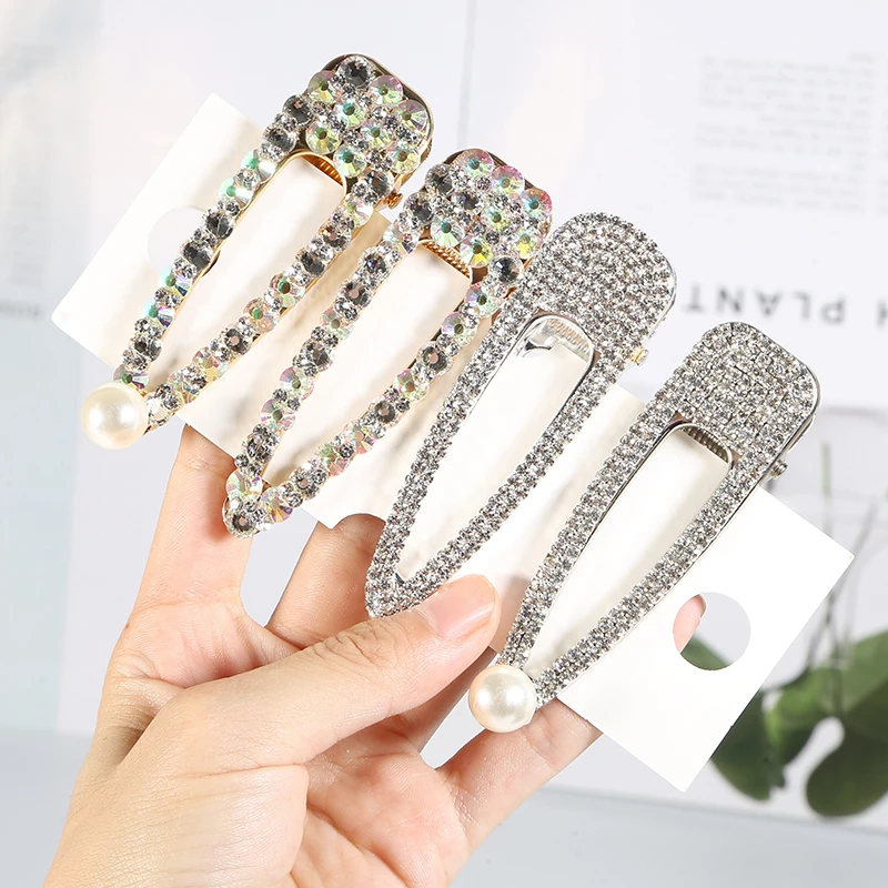 Новинка, корейская мода, цветные стразы, кристалл, жемчуг, милые заколки для волос, заколки для волос для девушек, женские аксессуары для волос