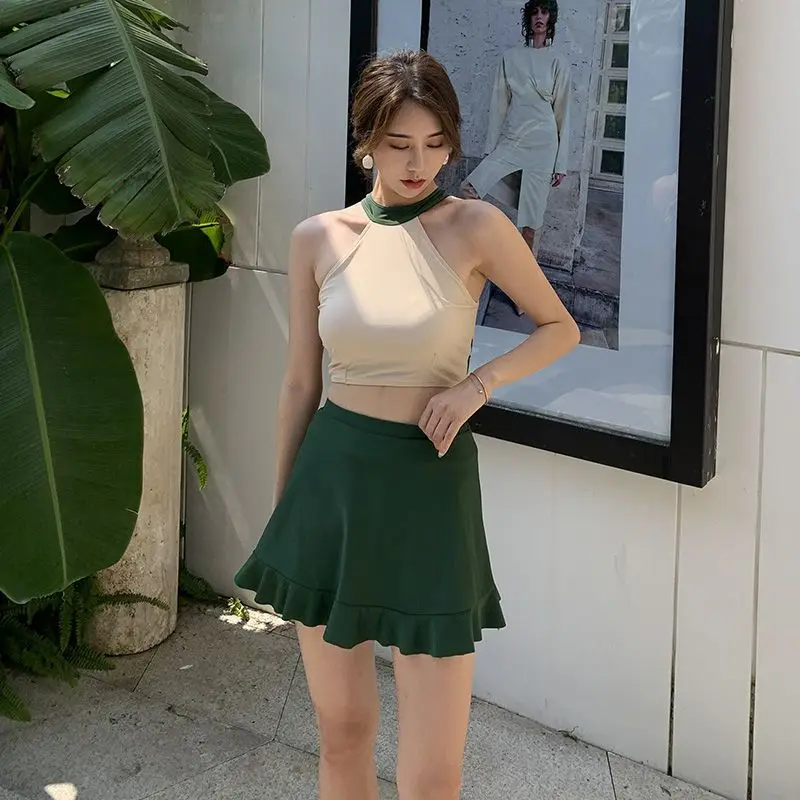 Женская юбка с завышенной талией привлекательный купальник из двух предметов