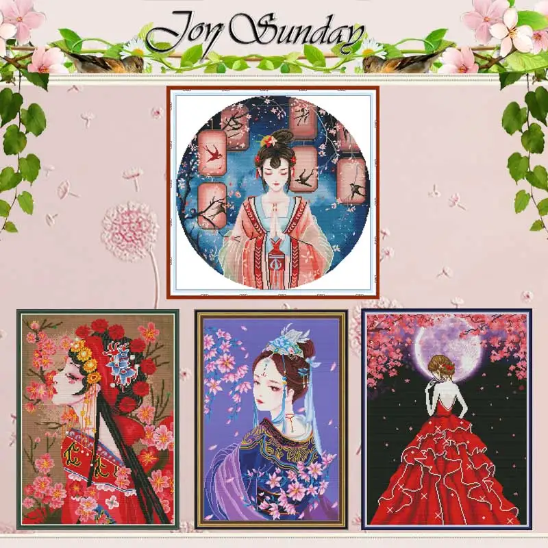 

Костюм Тан красивый узор считает 11CT 14CT напечатанные наборы для вышивки крестиком китайские наборы для вышивки ручной работы